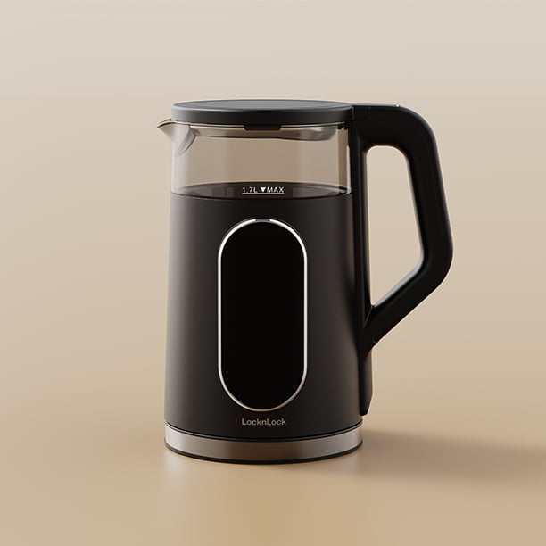 Ấm đun siêu tốc LocknLock Digital electric kettle 1.7L- Màu đen EJK286BLK 5 chế độ nhiệt, giữ ấm 2 giờ